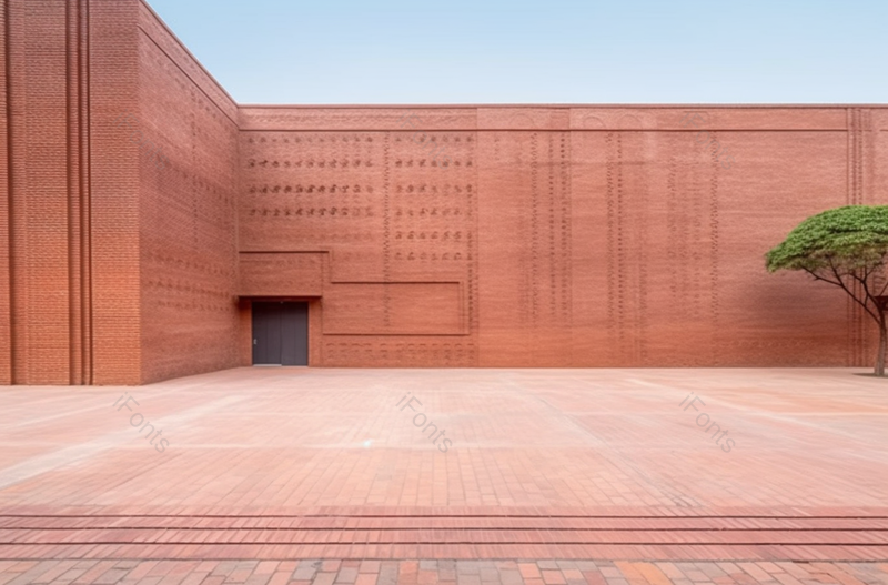 独特简约红砖建筑艺术馆摄影实拍,高清,摄影图,摄影图片,图片大全,摄影图免费下载